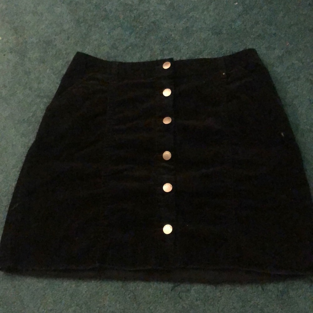 Black corduroy skirt